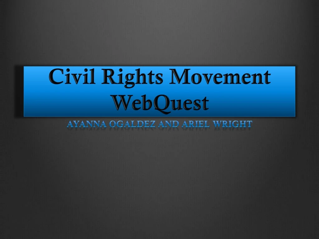 civil rights movement webquest