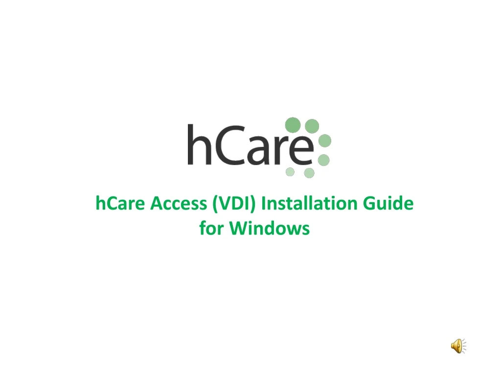 hcare access vdi installation guide for windows