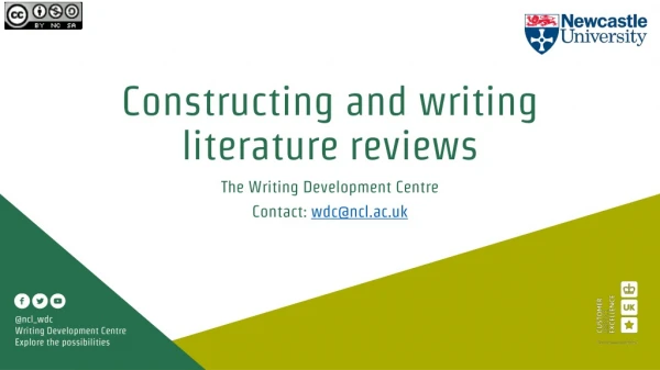 Constructing and writing literature r eviews