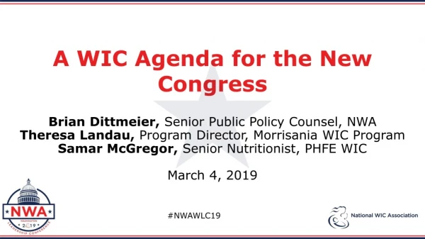 A WIC Agenda for the New Congress