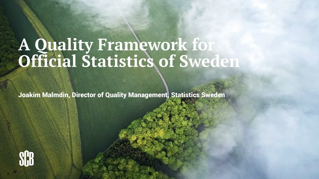 a quality framework for official statistics of sweden