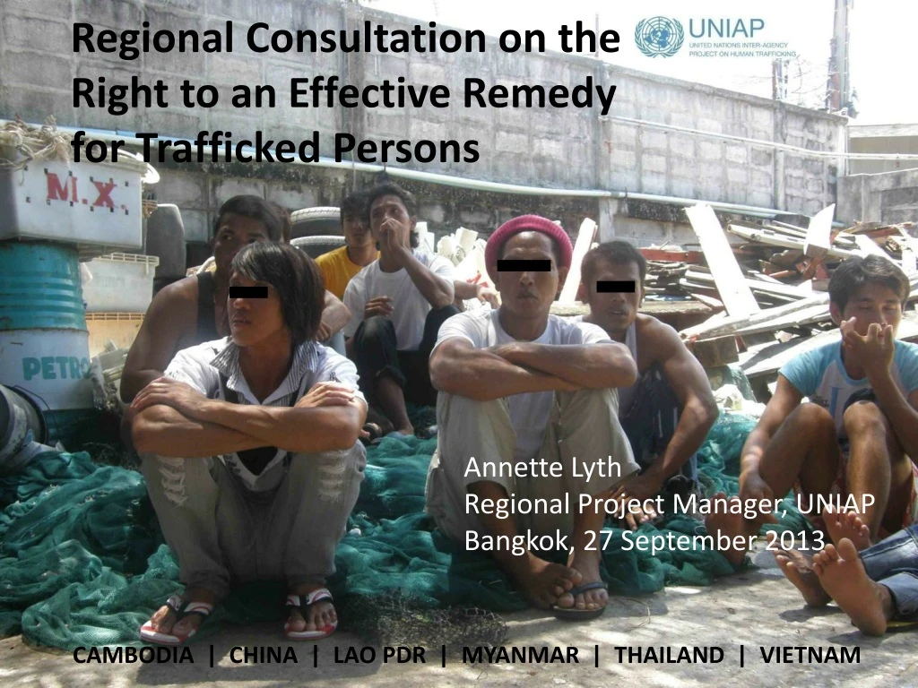 regional consultation on the right to an effective remedy for trafficked persons