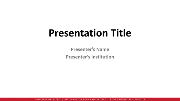 Presentation Title