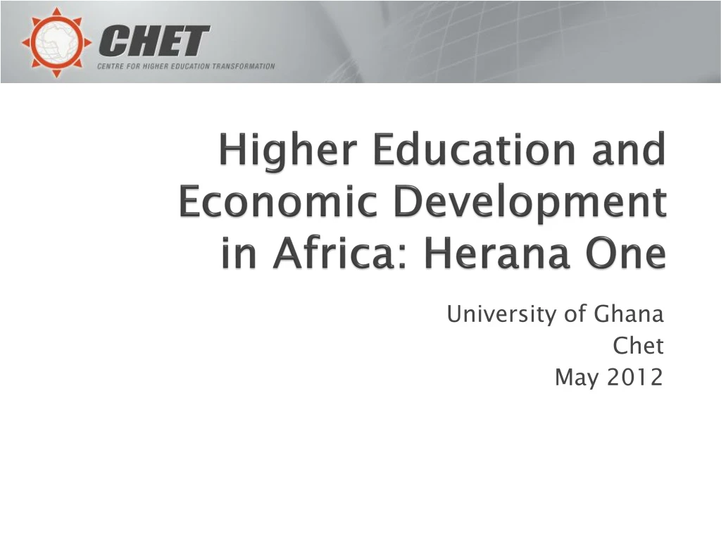 higher education and economic development in africa herana one