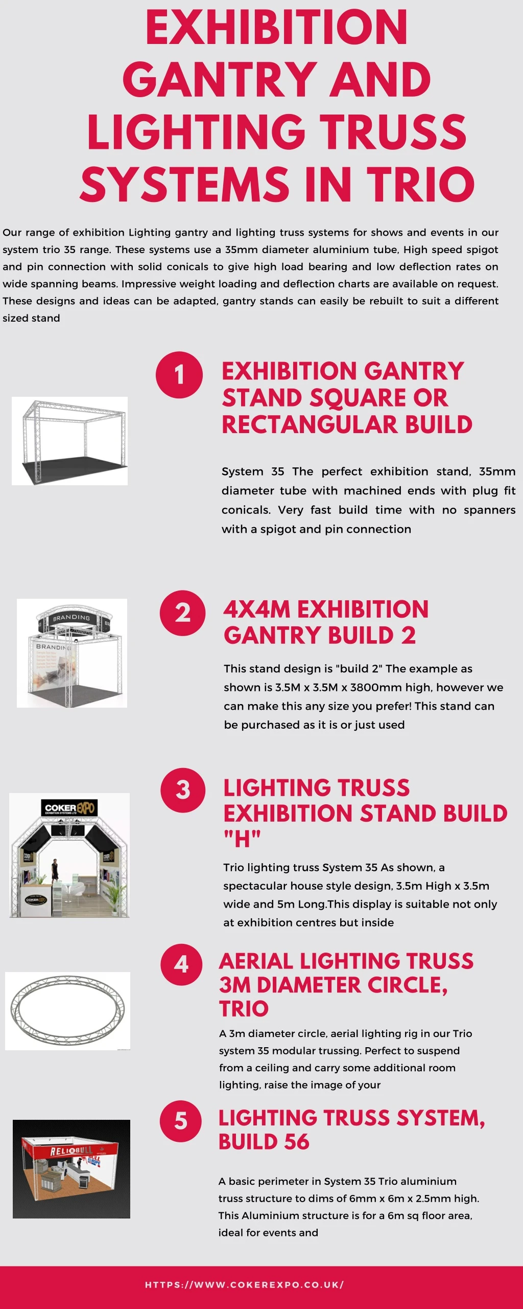 exhibition gantry and lighting truss systems