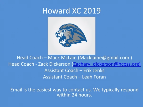 Howard XC 2019