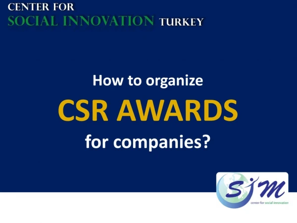 How to organize CSR AWARDS for companies ?