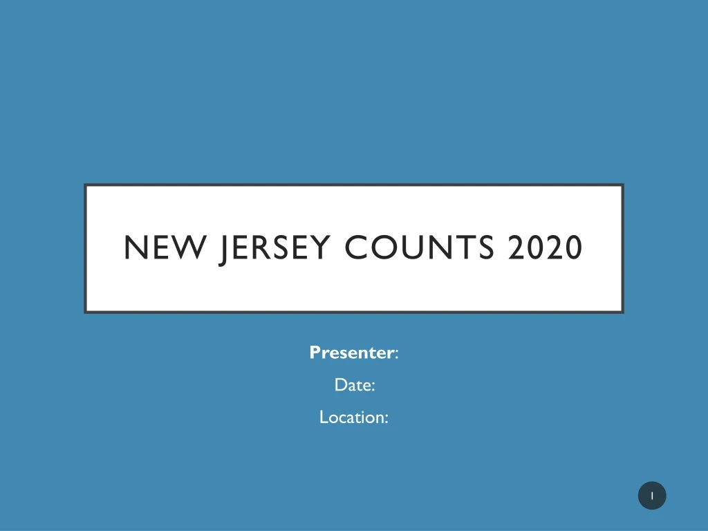 new jersey counts 2020