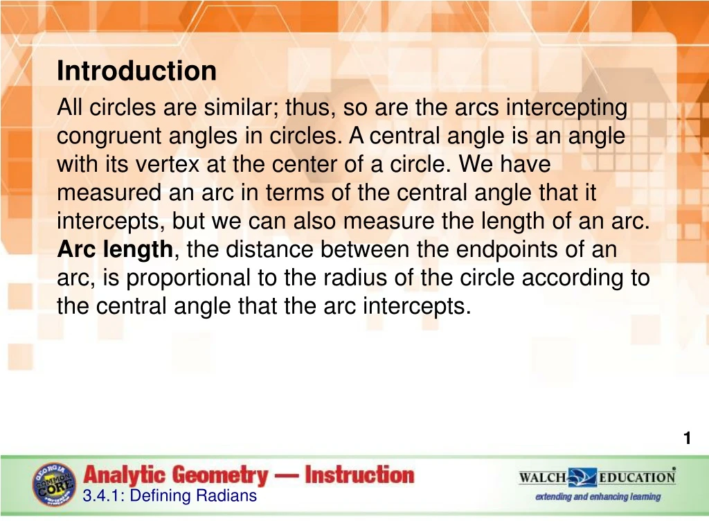 introduction all circles are similar thus