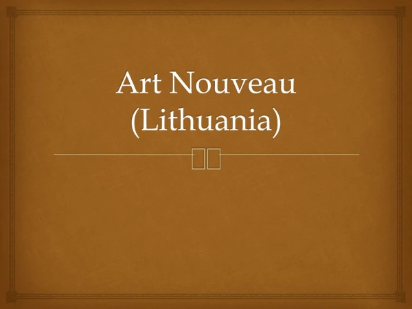 Art Nouveau (Lithuania)