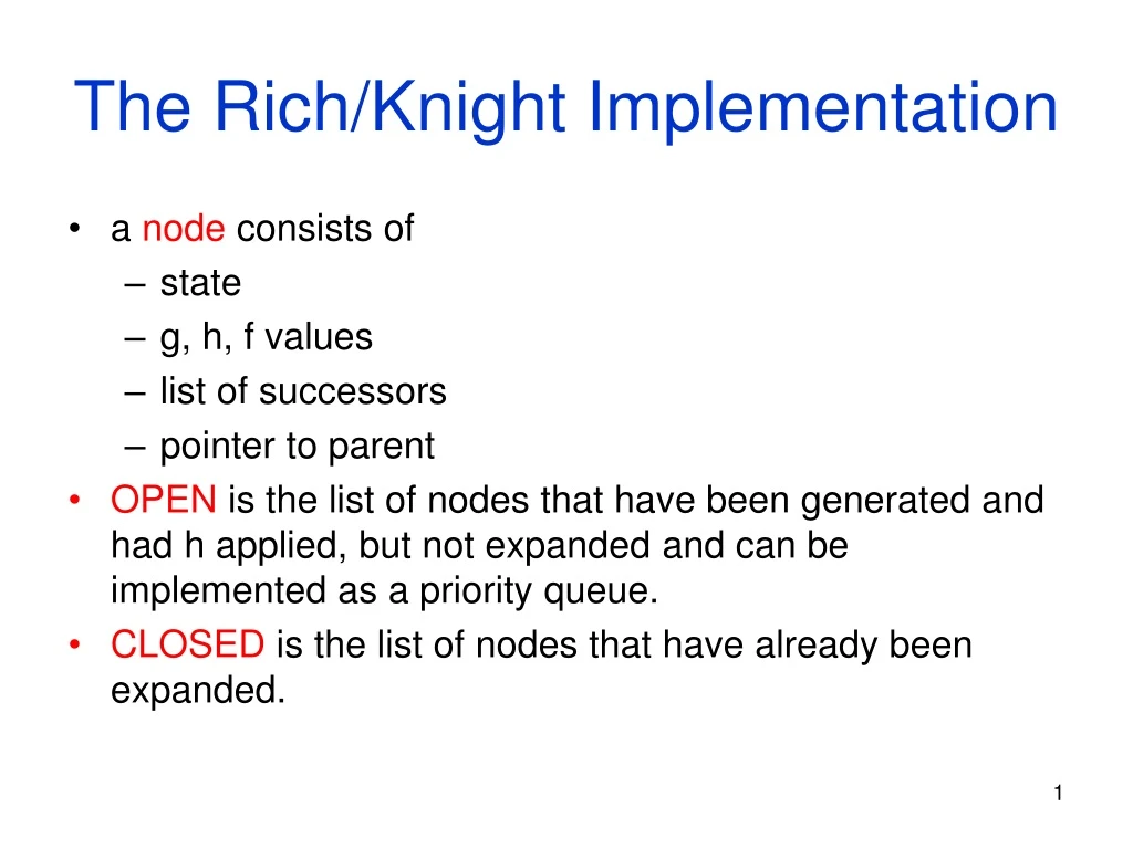the rich knight implementation