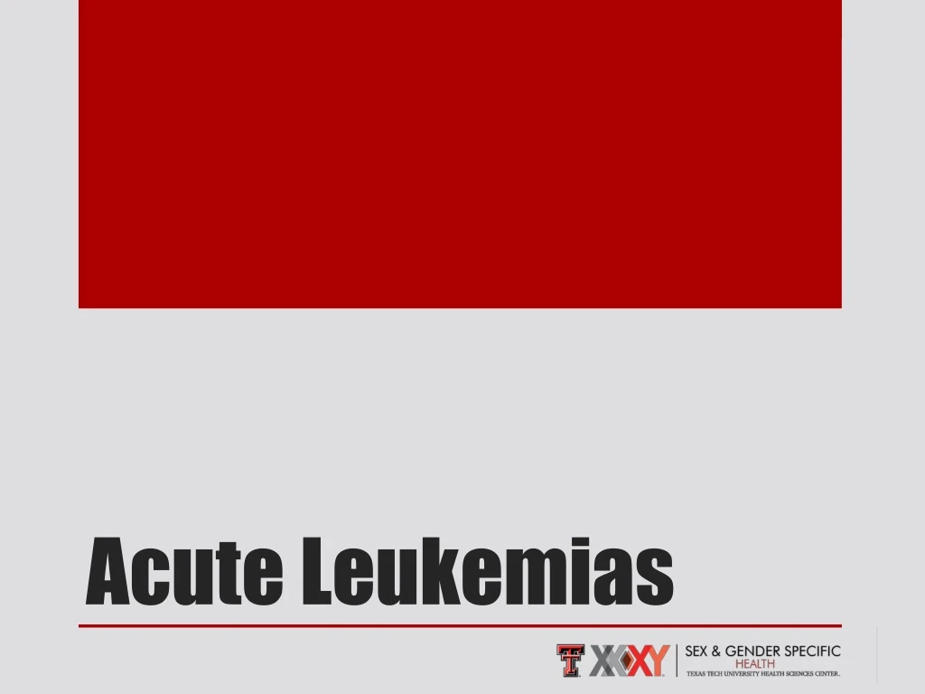 acute leukemias