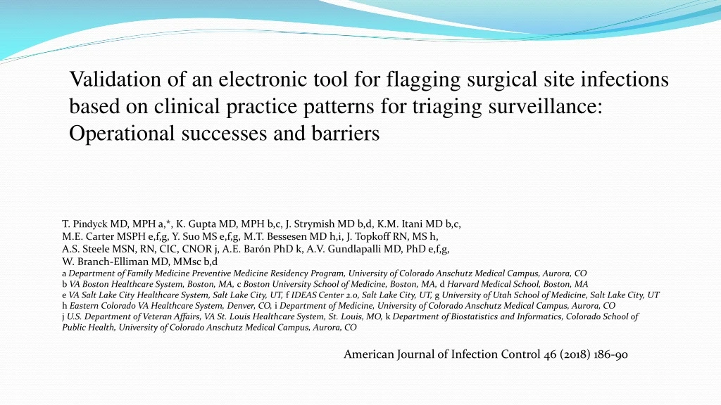 validation of an electronic tool for flagging