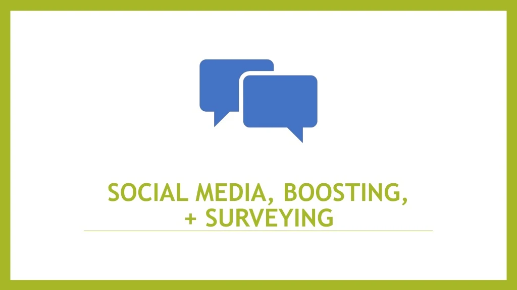social media boosting surveying