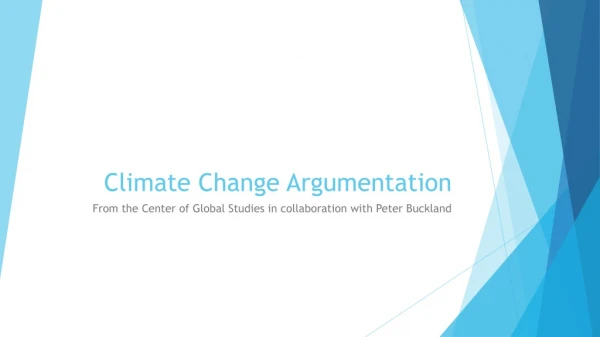 Climate Change Argumentation