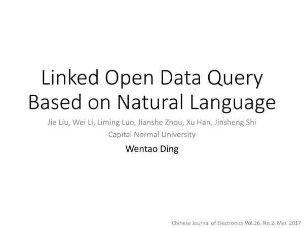 Linked Open Data Query Based on Natural Language