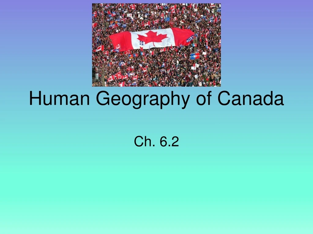 human geography of canada