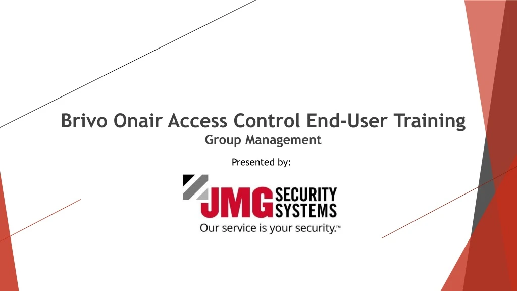 brivo onair access control end user training group management