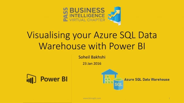 Visualising your Azure SQL Data Warehouse with Power BI