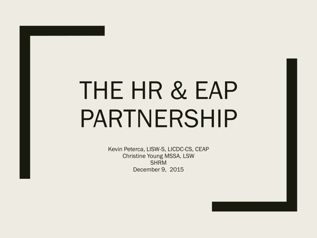 the hr eap partnership