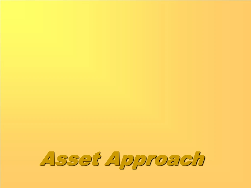 asset approach