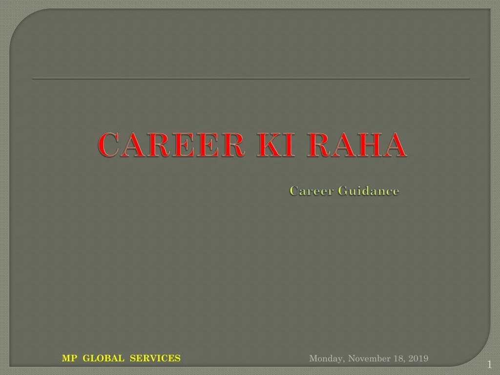 career ki raha career guidance