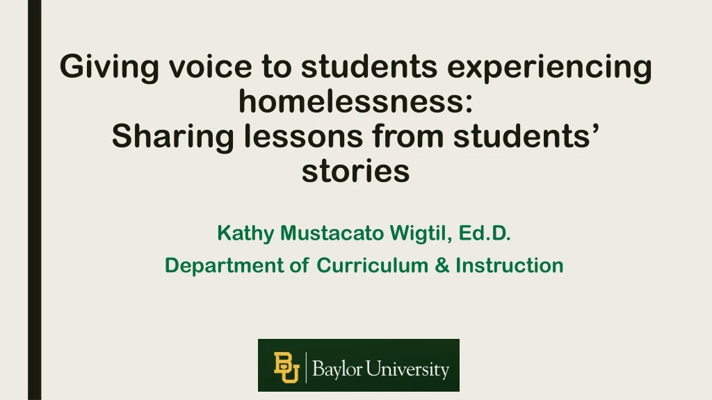 giving voice to students experiencing homelessness sharing lessons from students stories