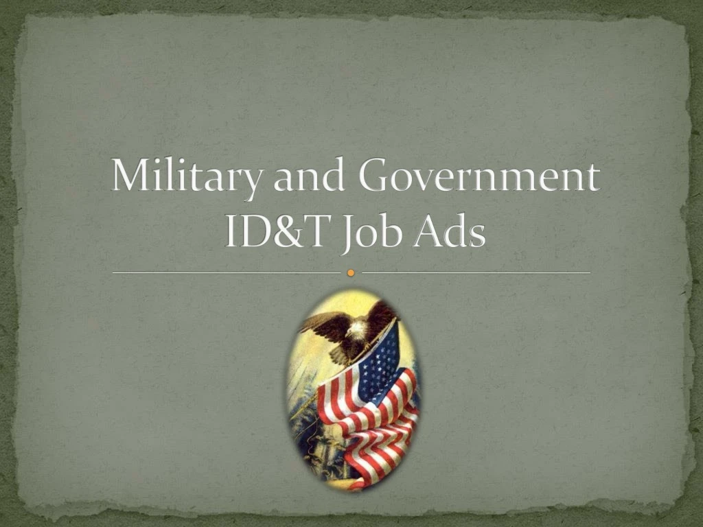 military and government id t job ads