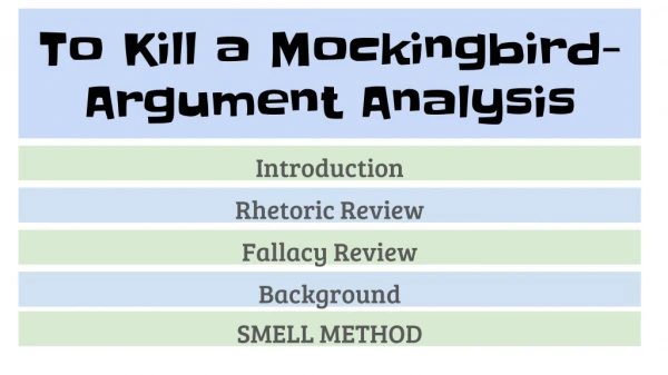 To Kill a Mockingbird- Argument Analysis