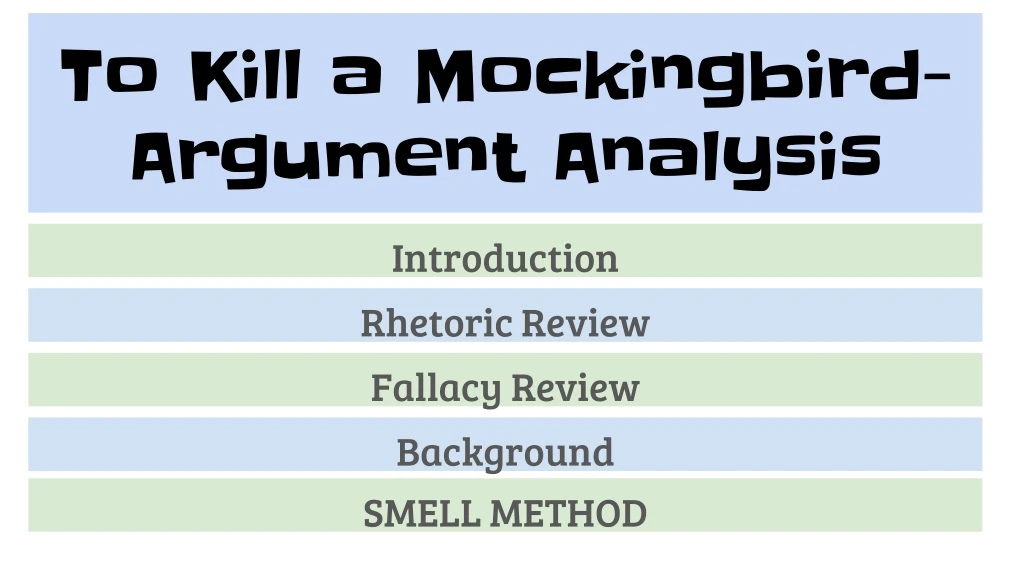 to kill a mockingbird argument analysis