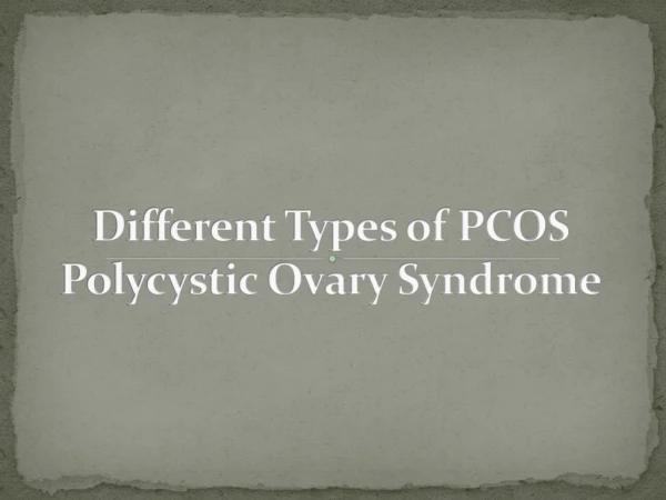 Types of PCOS
