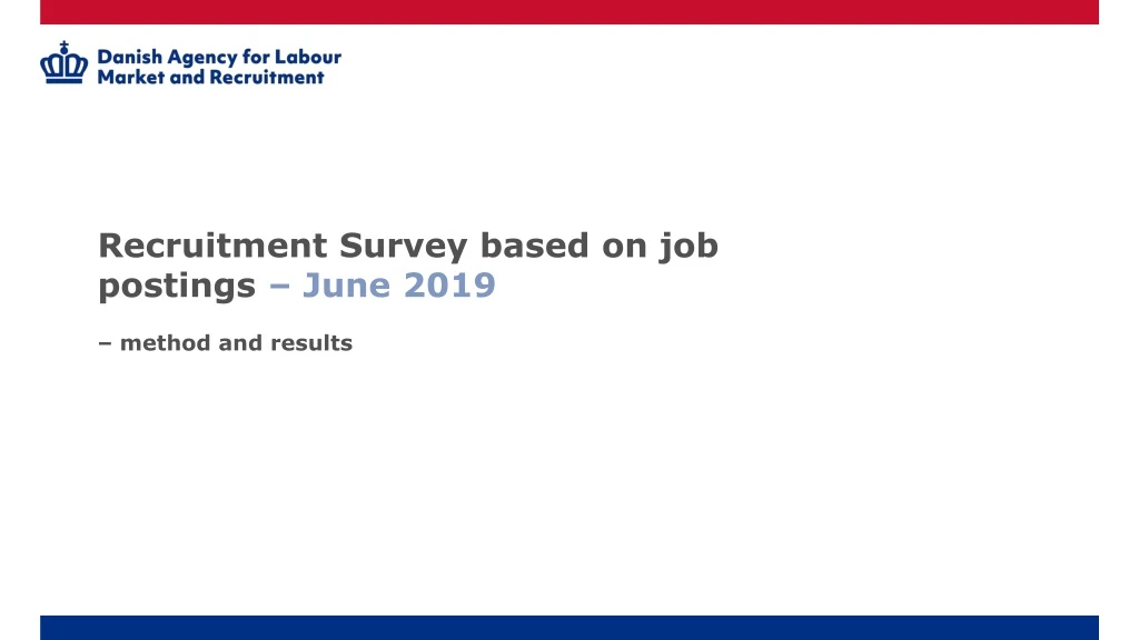 recruitment survey based on job postings june 2019 method and results