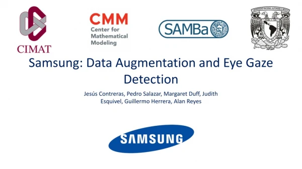 Samsung: Data Augmentation and Eye Gaze Detection
