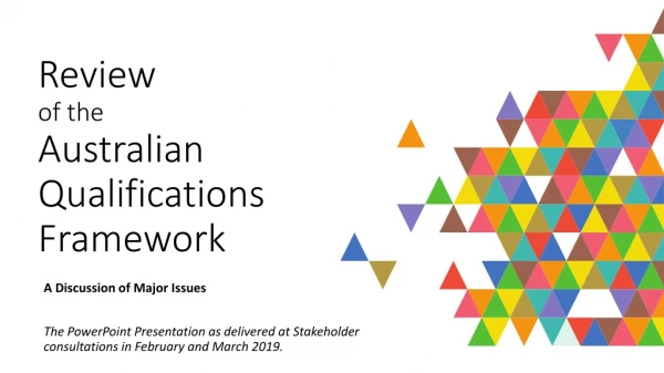 Review of the Australian Qualifications Framework
