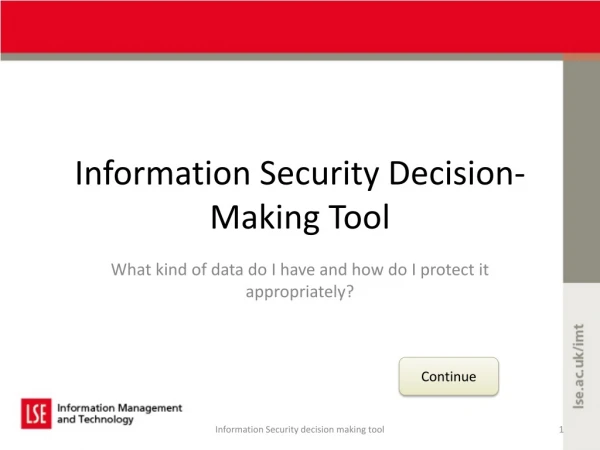 Information Security Decision- Making Tool