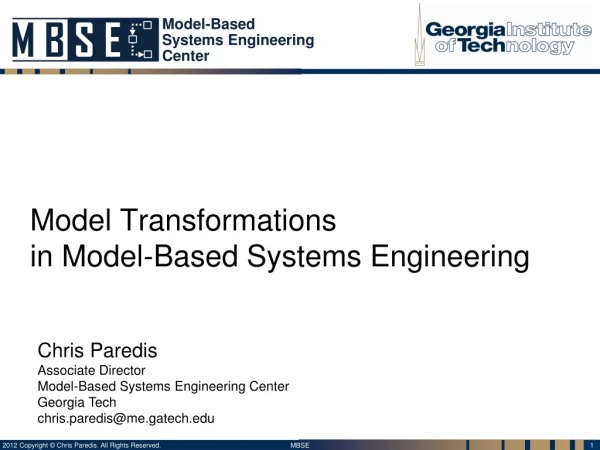 Model Transformations in Model-Based Systems Engineering