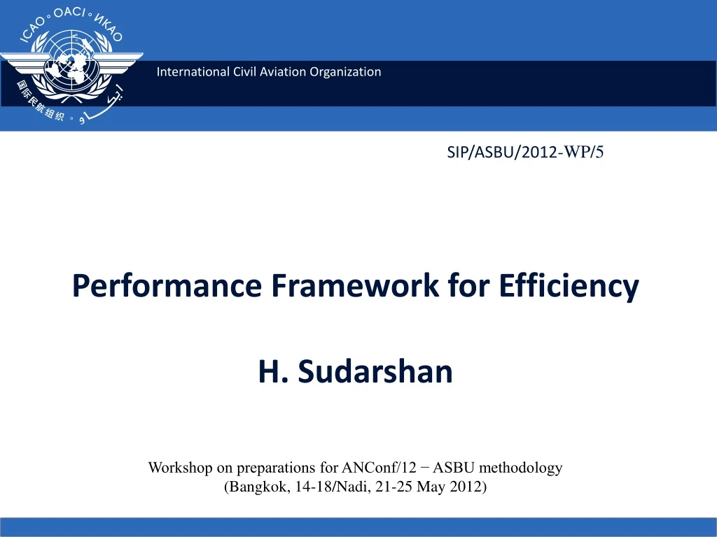 performance framework for efficiency h sudarshan