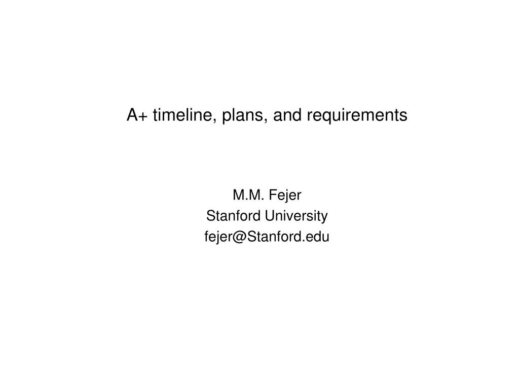 a timeline plans and requirements