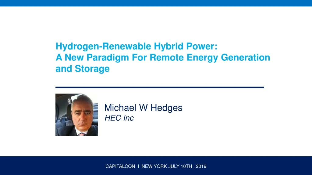 hydrogen renewable hybrid power a new paradigm