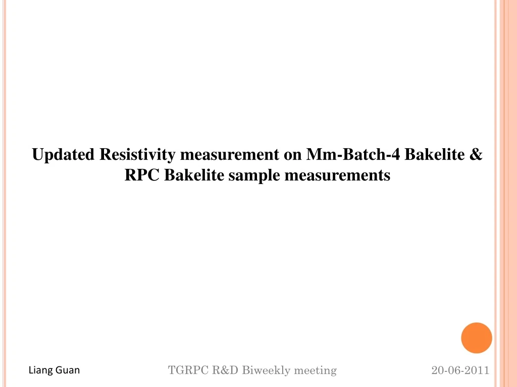 updated resistivity measurement on mm batch