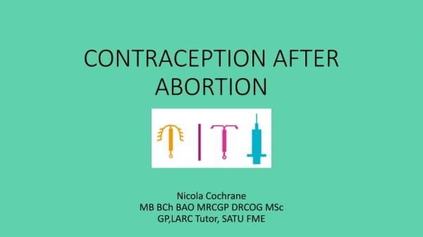 CONTRACEPTION AFTER ABORTION