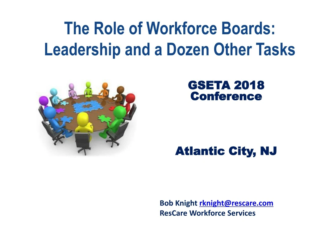 the role of workforce boards leadership and a dozen other tasks