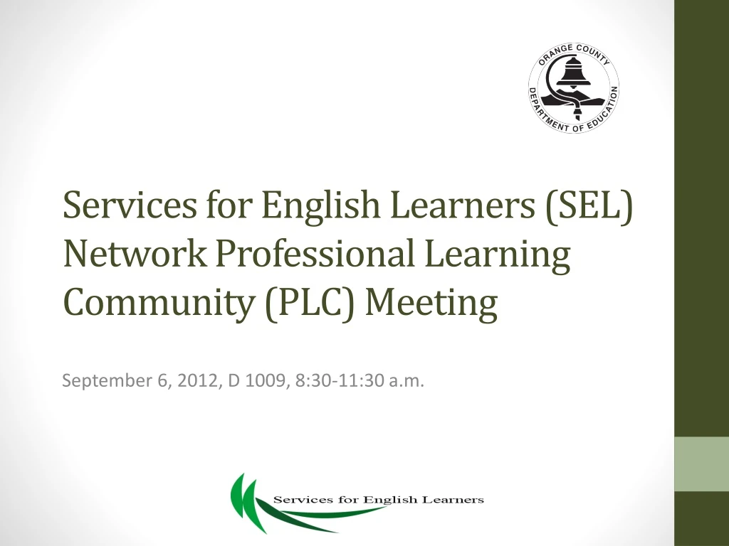 services for english learners sel network professional learning community plc meeting