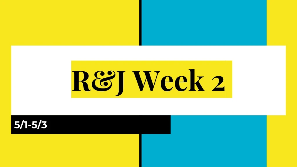 r j week 2