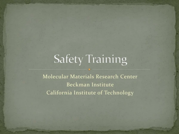 Safety Training