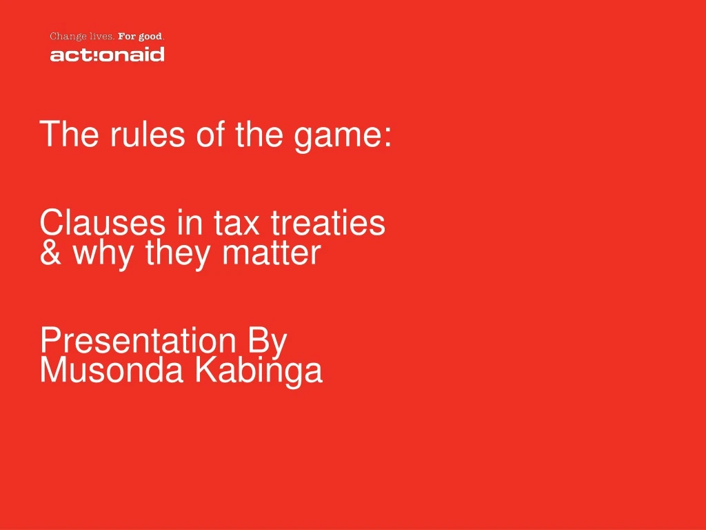 the rules of the game clauses in tax treaties