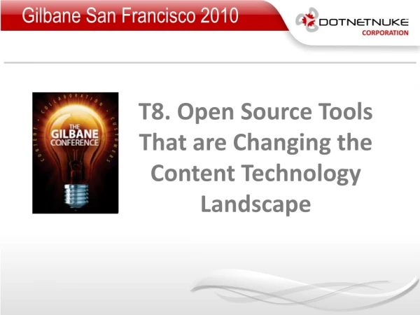 T8. Open Source Tools That are Changing the Content Technology Landscape
