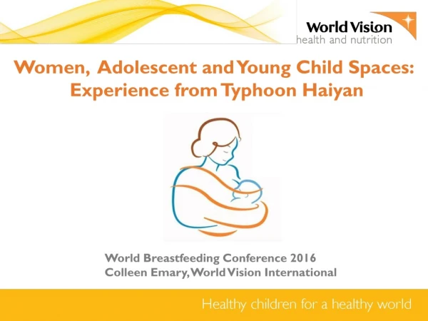 Women, Adolescent and Young Child Spaces: Experience from Typhoon Haiyan
