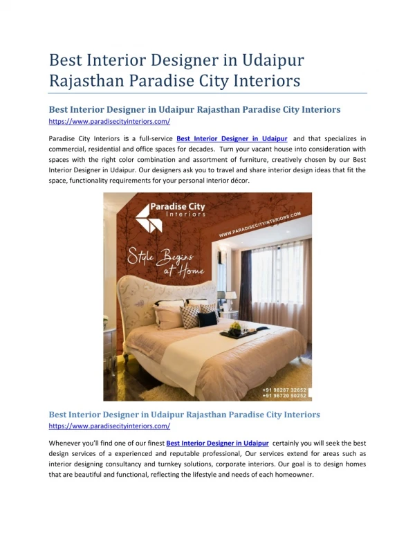 best interior designer in udaipur rajasthan
