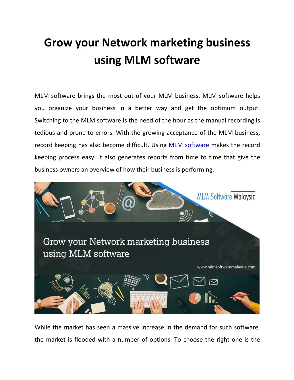 grow your network marketing business using